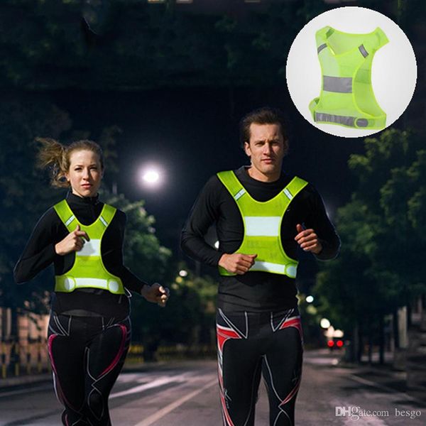 

wholesale polyester breathable night reflective vest customizable yellow orange short design running cycling sports vest dh0648 t03