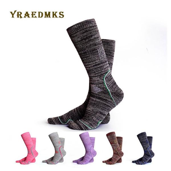 

ski high socks thick cotton sports snowboard cycling skiing soccer socks men women moisture absorption high elastic thermosocks, Black