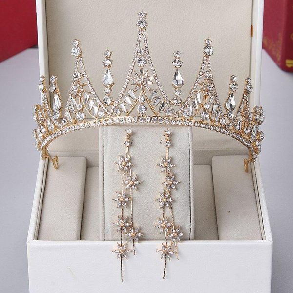 

mdress bride luxury high end atmospheric wedding headdress net red same style princess crown m, Silver