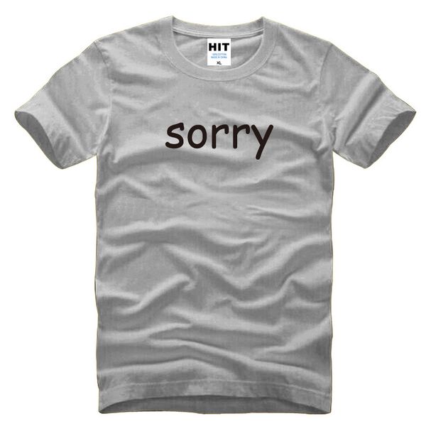 

personalized sorry letter print t shirt camisetas hombre 2016 casual short sleeve t shirt tee shirt homme sport hooded sweatshirt hoodie