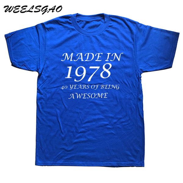 

new made in 1978 40 years of being awesome t shirt short sleeve t-shirt men funny cool gift tee sport hooded sweatshirt hoodie