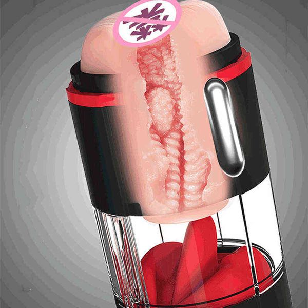 Nxy Sex Männer Masturbatoren Zunge lecken Vibrieren Männer Masturbator 7 Modi Vibrator Erotikspielzeug für Mann Weiches Silikon Männliche Masturbation Cup Produkte 1222