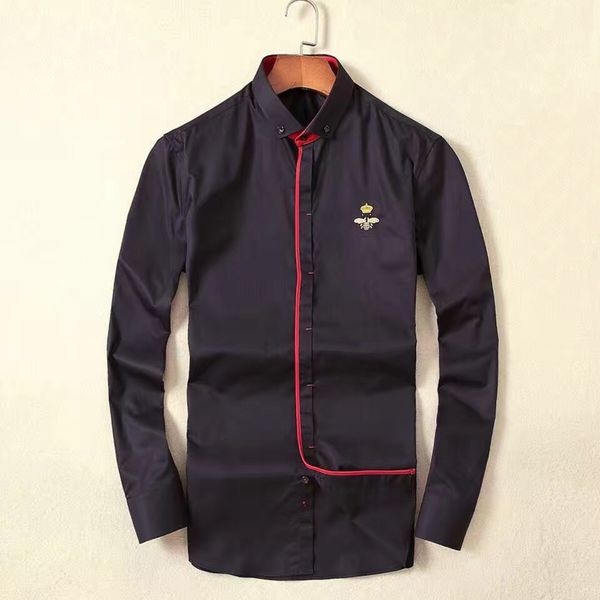 

100% cotton men long sleeve mens slim fit casual formal social work shirt easy care dy2121 5ni4, White;black