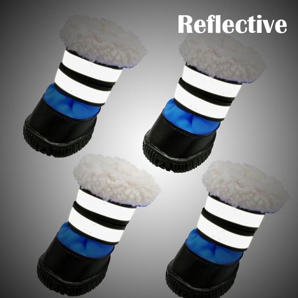 

winter warm dog shoes non-slip cotton reflective pet shoes for small medium dogs chihuahua snow thick d wmtknh
