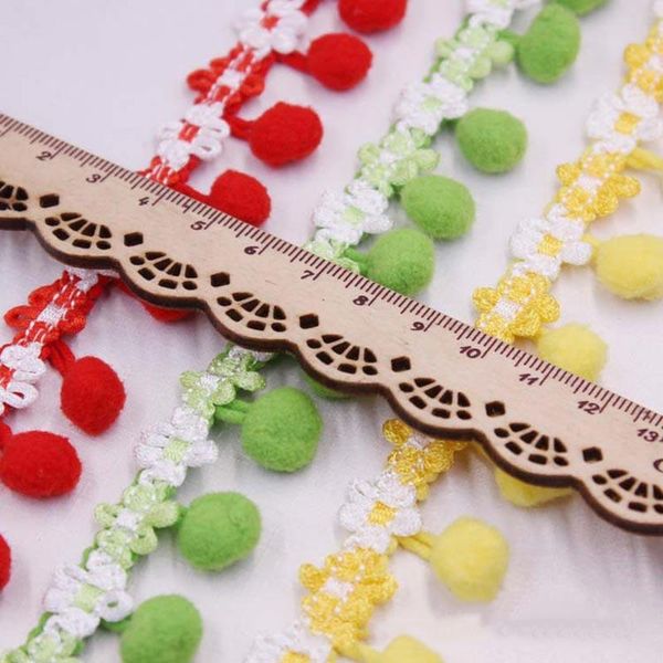 

pom trim lace fabric sewing accessories pompons trim tassel ball fringes ribbon sewing pom lace for diy material craft apparel h bbybpk
