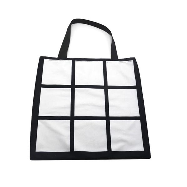 

blank sublimation grid tote bags white diy heat transfer sudoku shopping bag two sides gridview reusable storage gift bags handbag f102001