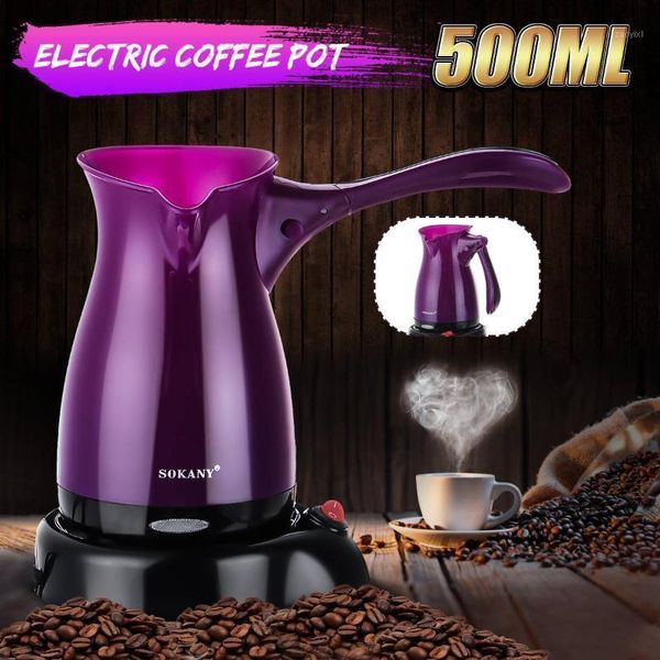 

coffee roasters 500ml portable electric maker turkish greek machine 220v espresso moka pot grade kettle anti-slip base1