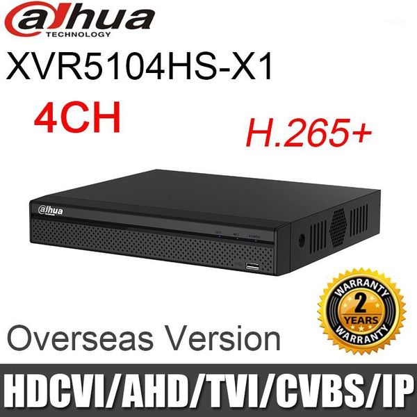 

dahua xvr xvr5104hs-x1 4ch up to 6mp h.265 smart search penta-brid 1080p ivs replace xvr5104hs-x digital video recorder dvr1, Black;white