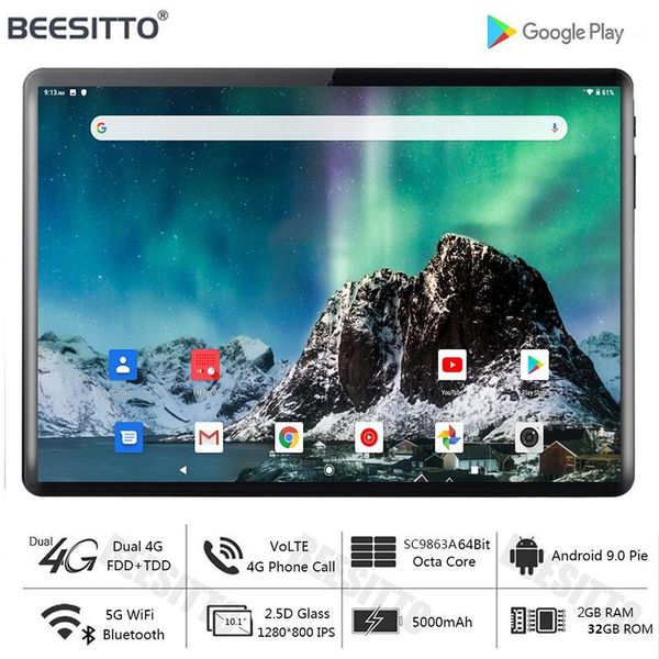 

google android tablet 10 inch octa core 2gb ram 32gb storage android 9.0 pie 4g lte network 5g wifi 1280x800 ips screen1