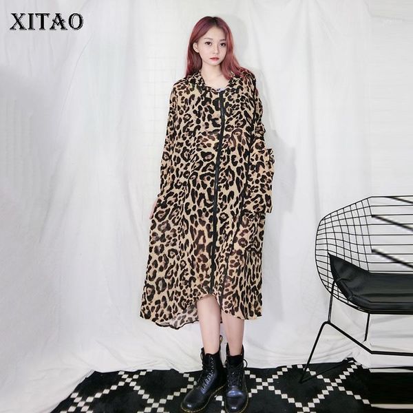 

xitao leopard blouse fashion new plus size small fresh casual style goddess fan elegant minority 2020 summer shirt zp12261, White