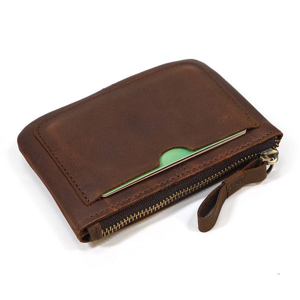 

genuine leather retro wallet handbag cowhide oblong fashion coin purses cards money mini organizer storage bags 19lf c2
