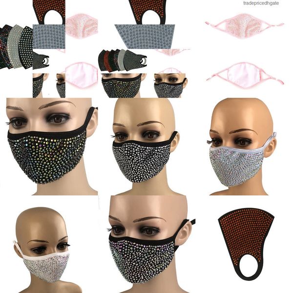 

pm2.5 protective diamond fashion dustproof bling mouth mask masks washable reusable ougn sten