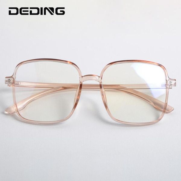 

optical square ultralight tr90 women men glasses frame big size prescription multicolor transparent eyeglasses frame dd1601, Black