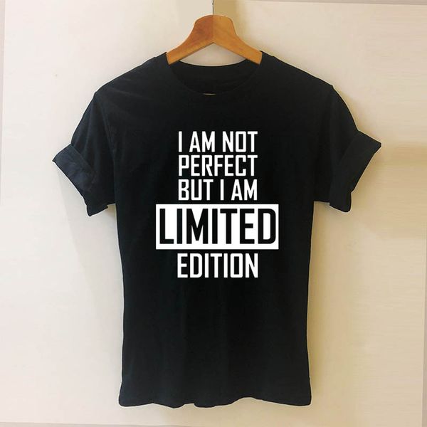 

i am not perfect but i am limited edition letters print short sleeve tshirt casual funny for girl lady hooded sweatshirt hoodie men t shirt