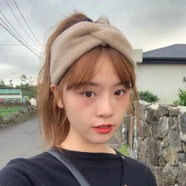 

new women knitting cross knot woolen warm headbands hair holder elastic hairbands turban headwraps fashion hair acc jlltxm