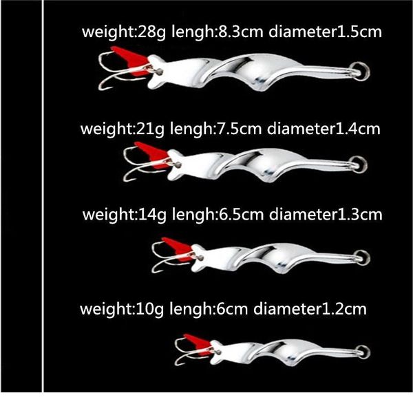 

10g 14g 21g 28g spoon rotating metal spinner fishing lure hard baits for trout pike fishing treble hoo jllsxv