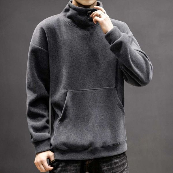 

men's sweater korean half high collar new fashion in autumn and winter 2020, Black