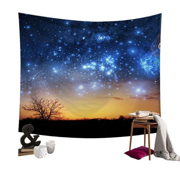 

tapestries 150x130cm fashion chic feather wall hanging tapestry starry sky decor for home restaurant decoration1
