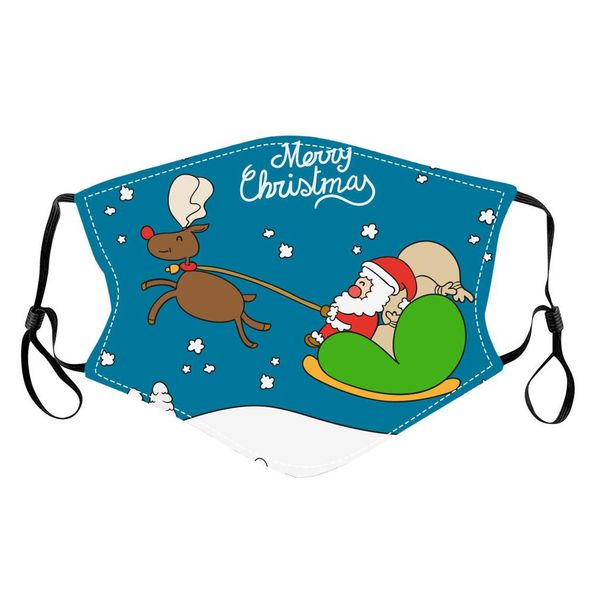 

children's christmas printed masks washable reusable protective mask breathable filter pullotion face mask mascarilla wmtajy mywjqq