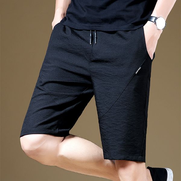 

summer solid color casual shorts youth simple slim handsome men's capris, White;black