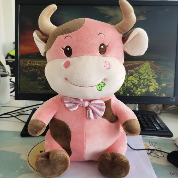 

sitting style little cow doll animal plush toys sleeping pillow for child toy gift
