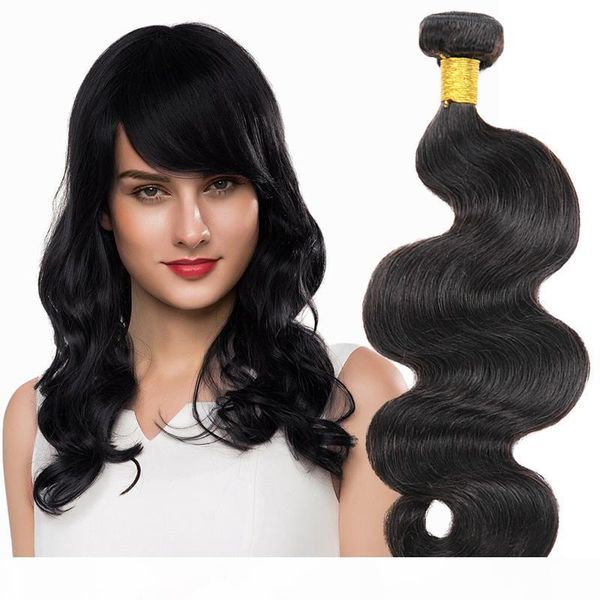 

brazilian virgin hair 3 bundles body wave 7a grade 100% unprocessed brazilian hair weave bundles remy human hair natural black color