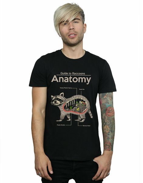

vincent trinidad men's anatomy of a raccoon t-shirt digital printed tee shirt sport hooded sweatshirt hoodie