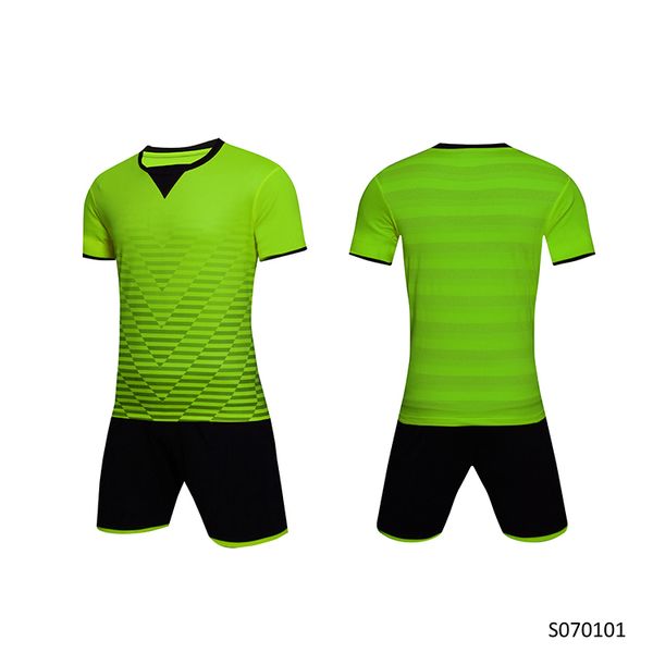 

men soccer jersey short sleeve soccer shirts football uniforms shirt+shorts --s070101-6, Black;yellow