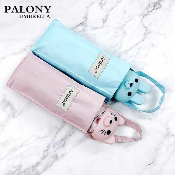 

карманный кролик mini umbrella 5 fold малых женщины umbrella прекрасного стиль зонтик черного покрытие солнечное и дождливая зонт bbyfnc gar