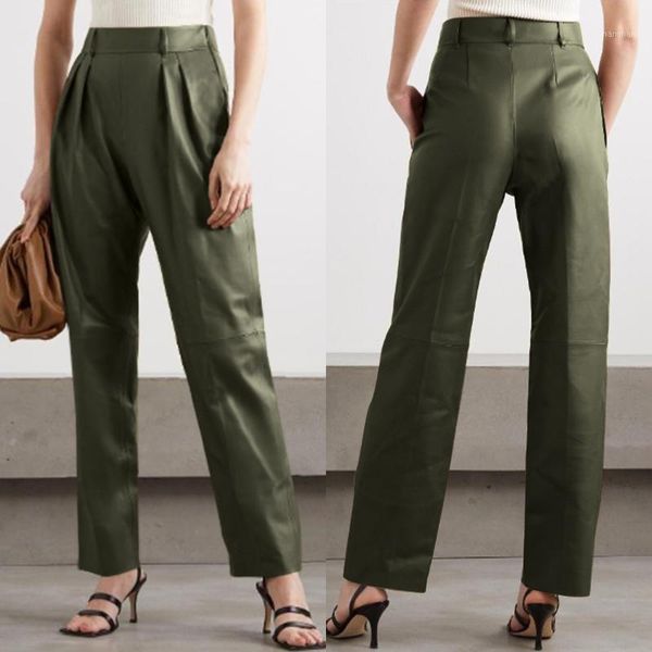 

celmia autumn high waist pu leather pants women's fashion pleated pockets vintage pant casual pantalon streetwear trousers femme1, Black;white