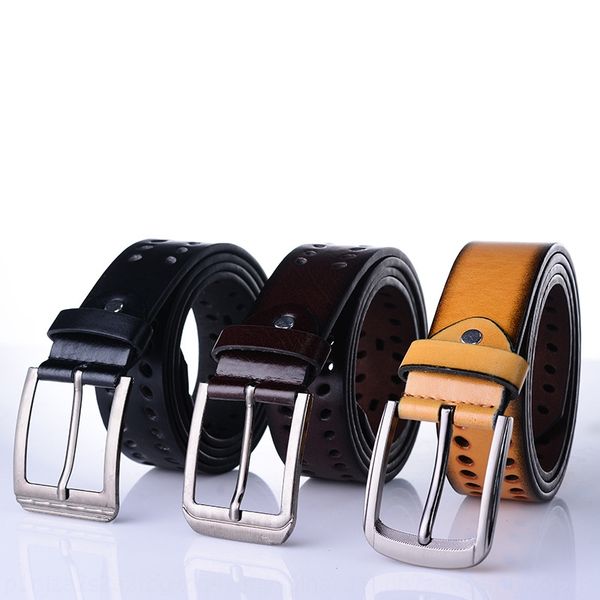 

3.8-wide cowhide men's bottom pin pu leather simple 3.8-wide cowhide men's beltbelt bottom pinbelt simple pu leather belt honij, Black;brown