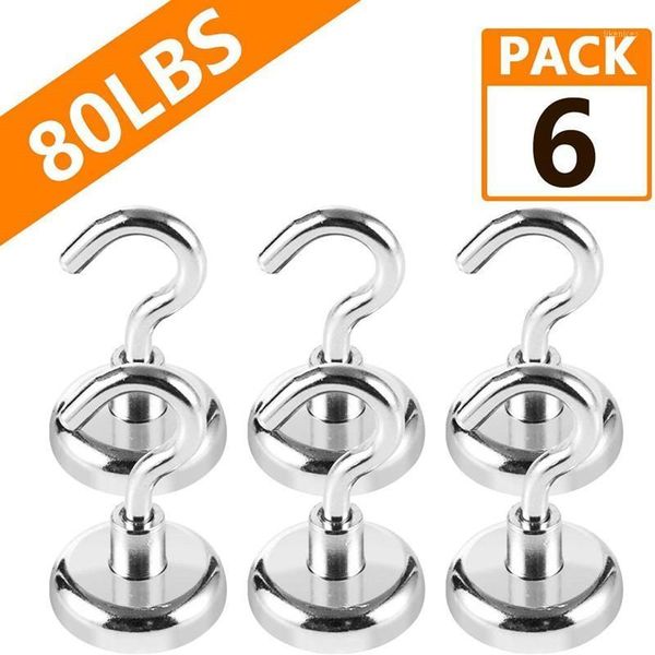 

diameter 32mm heavy duty neodymium hanging magnetic hook for fridge 6 packs, 80lb super strong magnetism hook for cruising 36kg1
