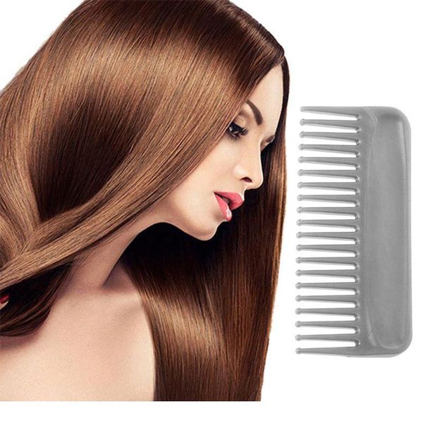 

1pcs heat-resistant large wide tooth comb plastic professional salon large combs for hair comb styl jllbxx, Silver