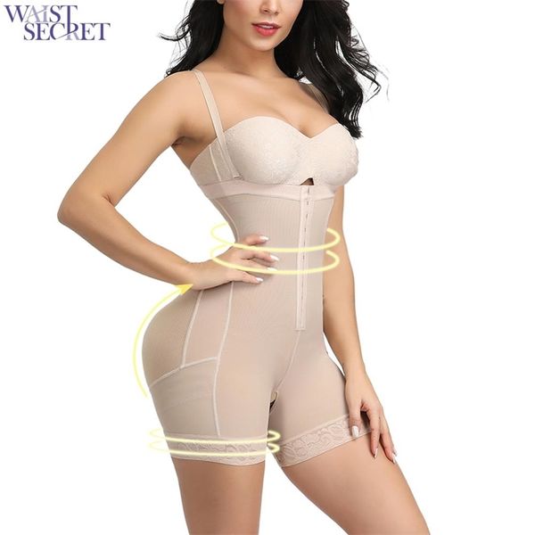 TAILLE SECERET Frauen Full Body Shaper Bauch Kontrolle Taille Trainer Unterbrust Abnehmen Korsett Butt Lifter Control Pantie Shaperwear 201222