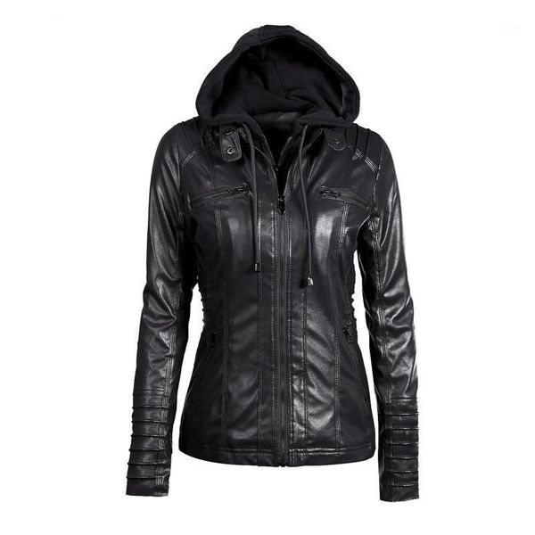 

wipalo gothic faux leather jacket women hoodies winter autumn motorcycle jacket black outerwear faux leather pu 2019 coat1
