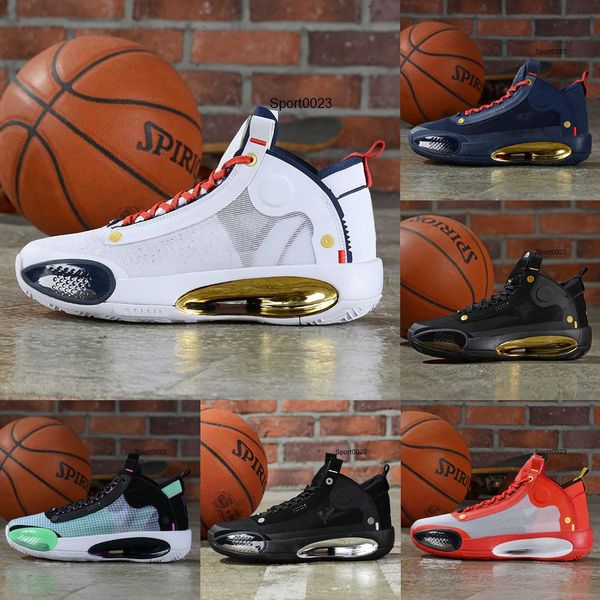 

jumpman mens blue void green white xxxiv 22 colours 34 kids eclipse basketball shoes for 34s men sports sneakers ezc5, Black