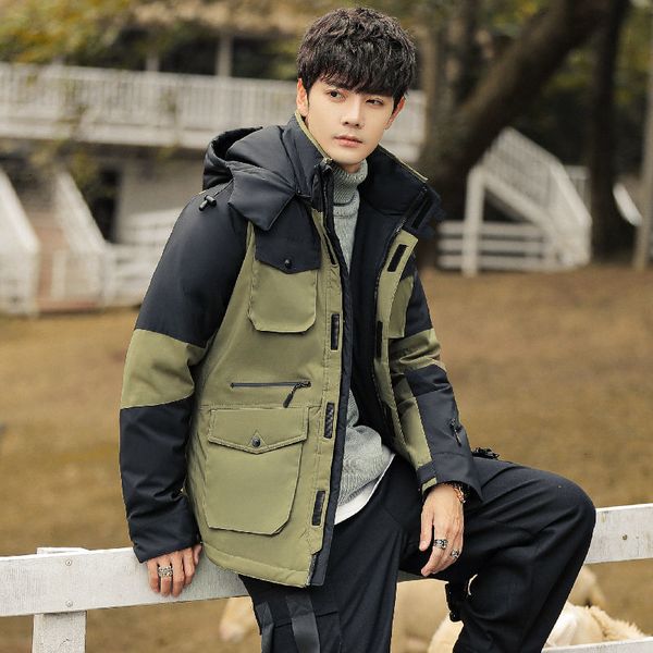 

cotton-quilted clothing 2021 winter new work cotton-padded young men's clothes xkum, Black
