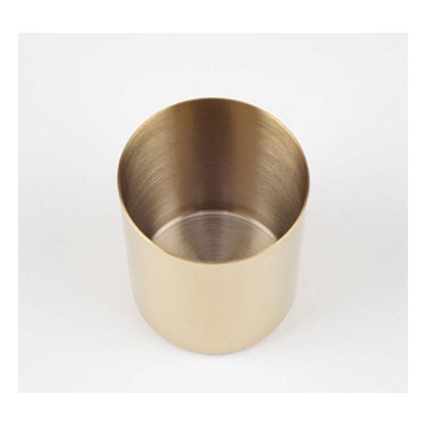

400ml nordic style brass gold vase stainless steel cylinder pen holder for stand multi use pencil pot sqchsy homes2011