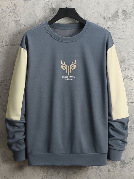 

men color block letter graphic pullover b6rv#, Black
