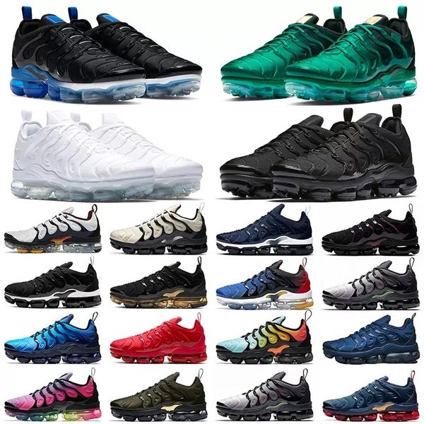 2022 Мужские кроссовки Tn Cushion Atlanta Black Royal Tns Plus Bubblegum Yolk Magenta Laser Crimson Knicks Obsidian Женские кроссовки Кроссовки 36-46