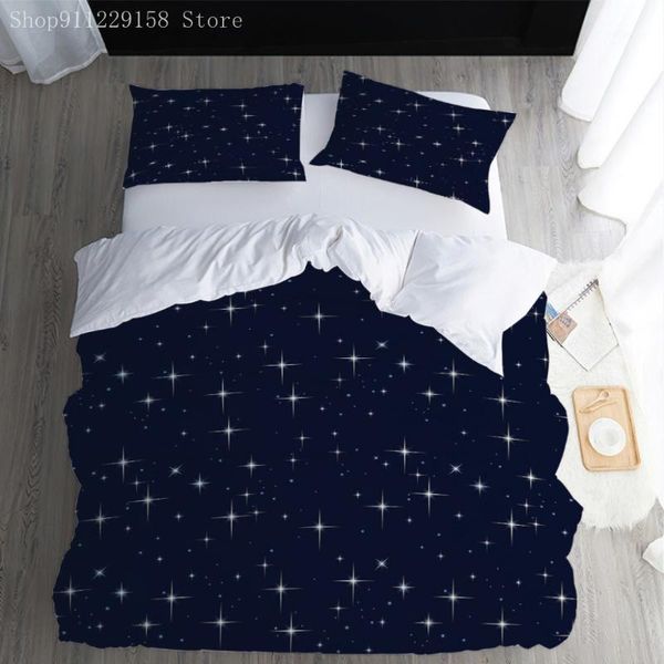 

3pcs bedding star pattern king size duvet cover set single double  soft duvet cover children's day girl boy gift1