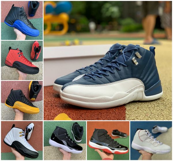 

2021 new 12s fiba 12 reverse taxi men basketball shoes college navy game royal bordeaux dark grey wntr michigan wings sports sneakers