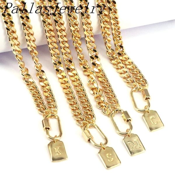

5pcs 26 alphabets necklace chocker fashion jewelry for women letter beads necklace men women gold color metal 201013, Silver