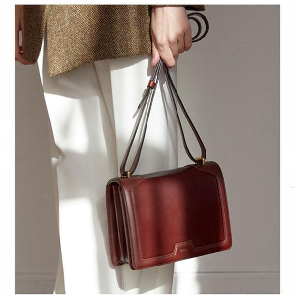 

red luxury leather handbags commute bag solid small square bag shoulder bags for women 2020 womens messenger crossbody bags