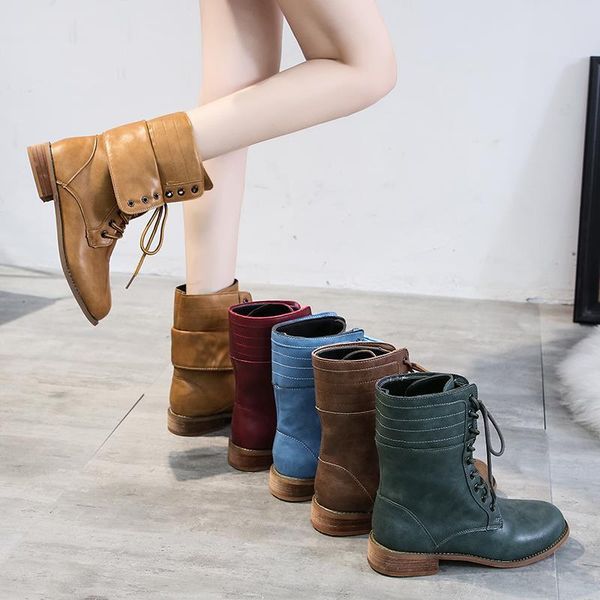 

autumn winter europe and america round low heel women's shoes 40-43 large size martin boots selling lady shoes -40, Black