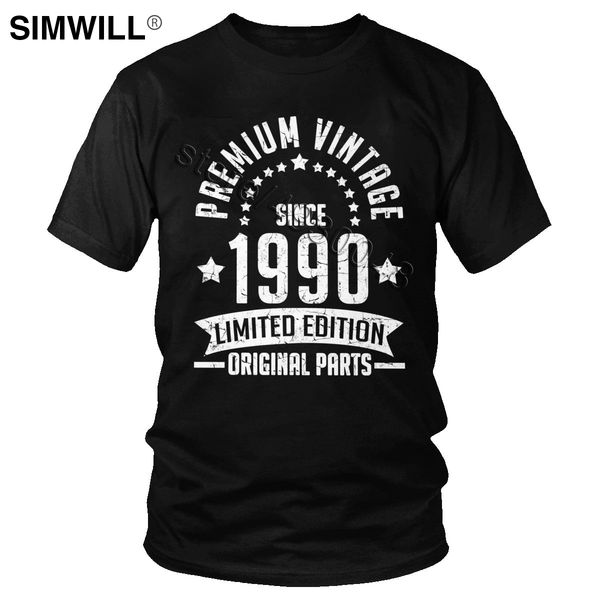

premium vintage since 1990 30 years tee casual for short sleeve 30th birthday limited edition origina hooded sweatshirt hoodie men t shirt