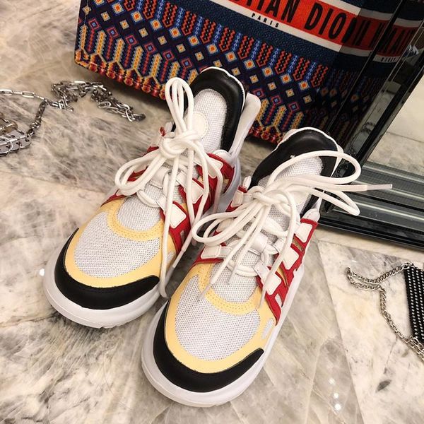

2020 men designer shoes colorful real leather designer sneakers women famous luxury shoes, Black