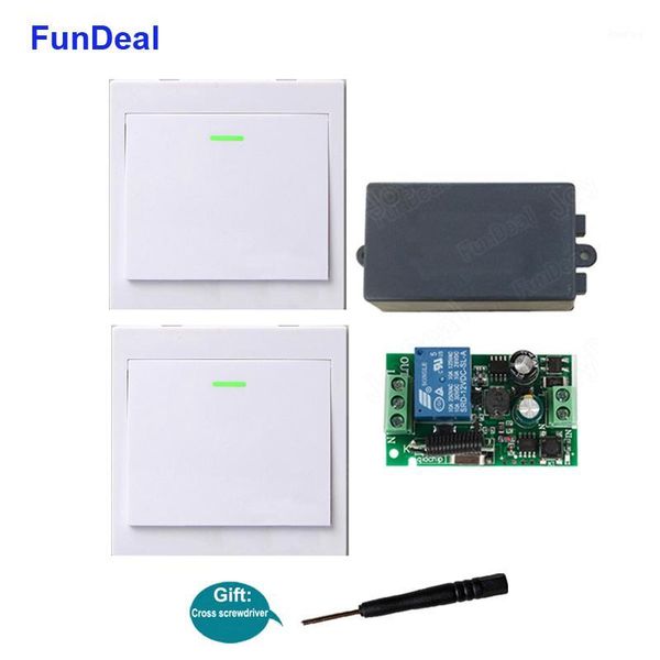 

433 mhz rf remote control switch ac 110v 220v 240v led light lamp bulb wireless switches corridor room 86 wall panel transmitter1