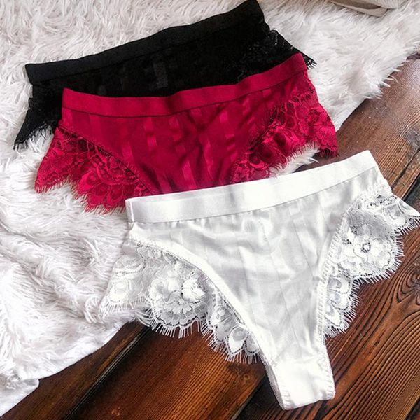 

lace transparent women's underpants hollow out seamless panties thongs female high waist fitness briefs string, Black;pink