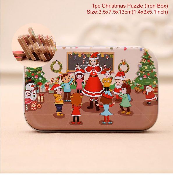 

60pcs iron box puzzle as a christmas gift for kids new year gifts 2021 merry christmas products xmas decoration party ornaments bbyqkd